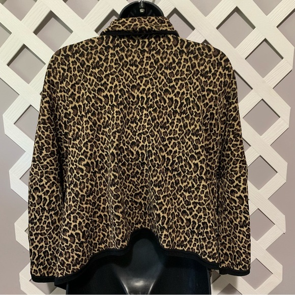 NINE WEST leopard print cardigan jackets - Picture 2 of 6